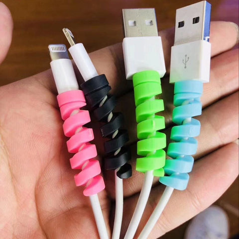 4 Pcs Spiral Silicone Cable Protectors